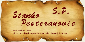 Stanko Pešteranović vizit kartica